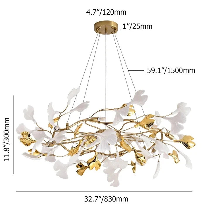 Ginkgo Leaf Chandelier