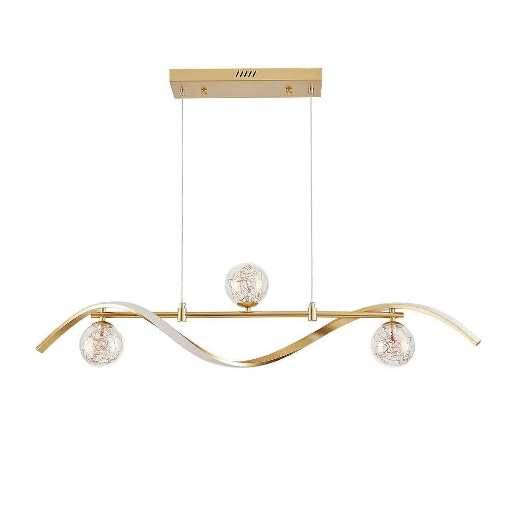 Golden Kitchen Island Pendant Light