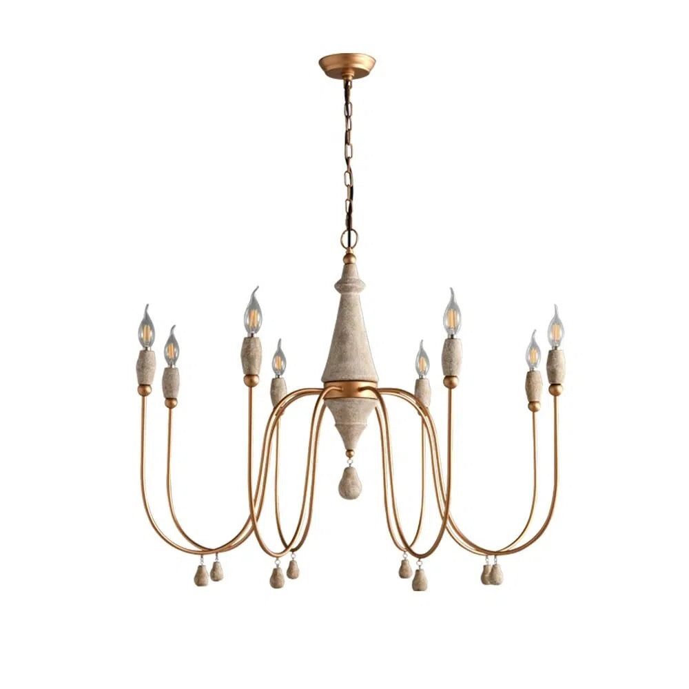 Golden Wooden Palace Chandelier