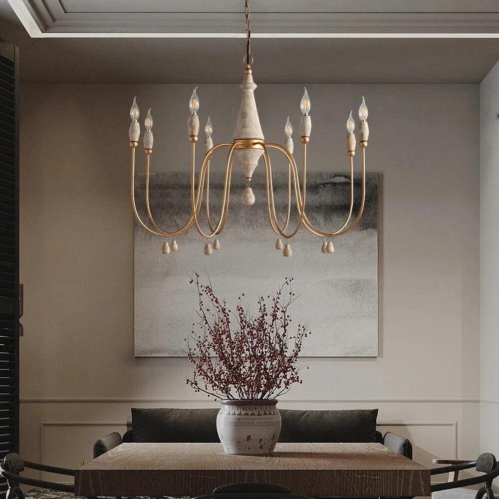 Golden Wooden Palace Chandelier