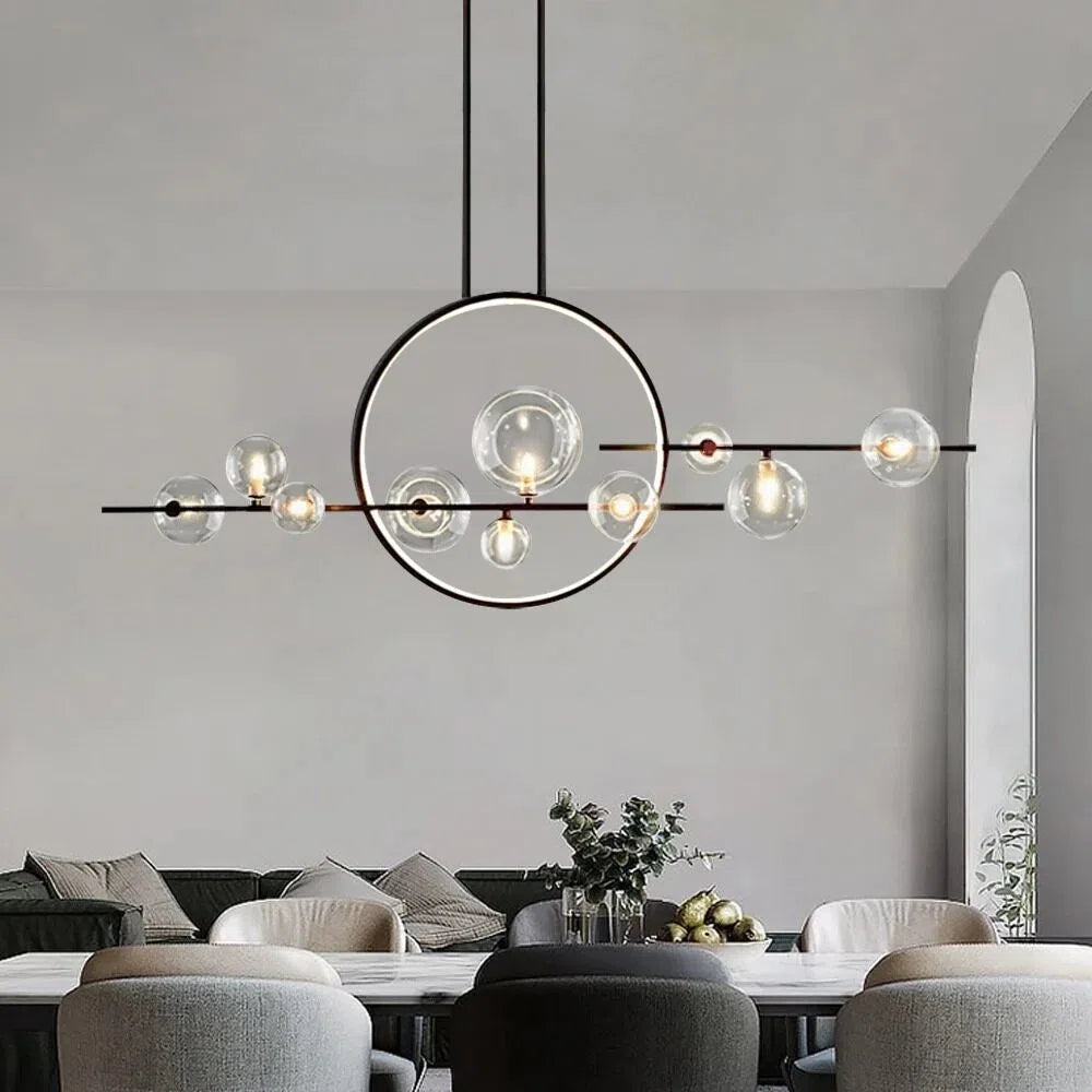 Modern Black Living Room Island Artistic Chandelier