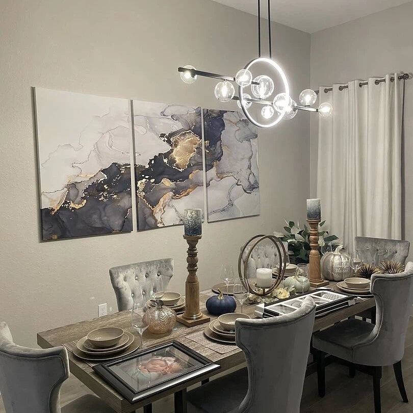 Modern Black Living Room Island Artistic Chandelier