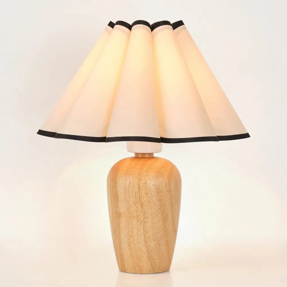 Wooden Vase Lampshade Table Lamp