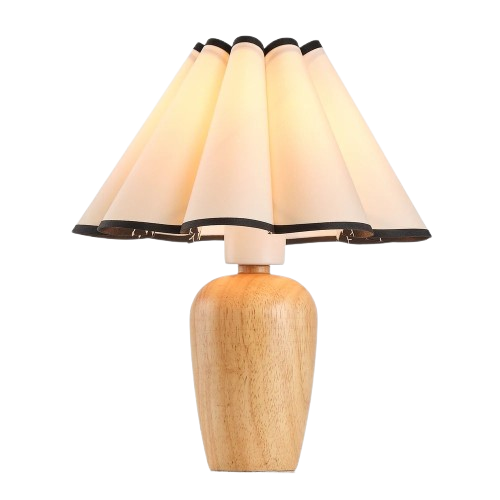 Wooden Vase Lampshade Table Lamp